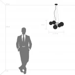 Подвесная люстра Lightstar Globo 815051 (220V, на тросе, шарики, молекулы)