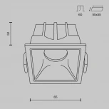 Встраиваемый светильник Alfa LED 4000K 1x10Вт 36° Maytoni Technical DL043-01-10W4K-SQ-WB (220V)