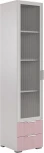 Зефир Шкаф однодверный 107.03 Mebelson (ЛДСП,МДФ,ПВХ,Пластик/Светлое дерево,Белый,Розовый) арт.UL.107-M.103.03.3102