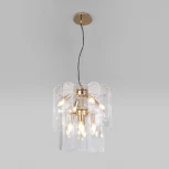 Подвесная люстра Wi-Fi Eurosvet Claire 60170/8 золото (220V, управление смартфоном, голосовое управление, умный дом - Minimir Home, Алиса, Маруся, Салют, на тросе)