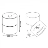 Накладной точечный светильник Crystal Lux CLT 412 412С WH