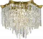 Потолочная люстра ST Luce Ofelia SL1659.302.10 Латунь/Прозрачный E14 10*60W (220V, хрусталь, подвески)