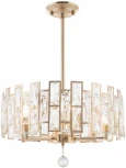 Подвесная люстра хрустальная на штанге Arte Milano Sorrento-4209 374209/6/350/470 GD (220V)