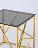 Журнальный столик Stool Group 55*55 АРТ ДЕКО золото стекло smoke УТ000001968