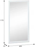 Зеркало настенное Ника белый 119,5 см x 60 см от фабрики Mebelik