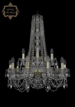 Подвесная люстра Art Classic 11.11 11.11.10+5.240.h-80.Gd.Sp (220V, хрусталь, на цепи, подсвечник, свеча)