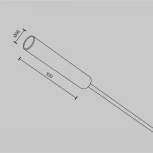 Заглушка с питанием Maytoni Accessories For System Axity CA003EC-BS (48V)