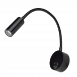 Спот Uniel ULT-F21-3W/4000K IP20 BLACK (LED, 220V, выключатель, для чтения)