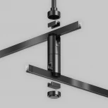 Крепление потолочное Medium двойное 300мм Flarity черный Maytoni Accessories for tracks Flarity TRA158С-D1-B (24V)