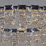 Подвесная люстра светодиодная с регулировкой цветовой температуры Reluce 33051-0.4-400 CR (220V, хрусталь, на тросе)