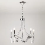 Подвесная люстра Eurosvet Adelia 60064/5 хром (220V, хрусталь Strotskis, на цепи)