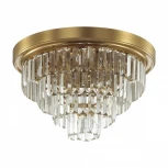 Люстра потолочная Zaha 5257/6C латунь E14 6*40W (220V, подвески, круглые)