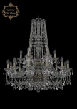 Подвесная большая люстра Art Classic 11.25 11.25.12+6.300.2d.h-93.Br.Sp (220V, хрусталь, на цепи, подсвечник, свеча)
