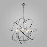 Подвесная люстра Eurosvet Santi 60139/8 хром (220V, на цепи, шар)