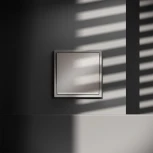 Проходной переключатель одноклавишный с подсветкой (кашемир) Voltum S70 VLS010403