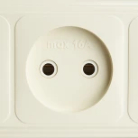 Розетка 4-х местная без заземления (слоновая кость) Stekker Брест 49053