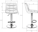 Стул барный DOBRIN TAILOR BLACK (синий велюр (MJ9-117)) 5017_BlackBase-LM BLACK, цвет сиденья синий (MJ9-117), основания черный
