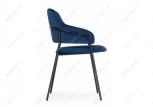 Стул Woodville на металлокаркасе Инклес синий / черный глянец 483857