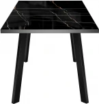 Стол DikLine HBS140 мрамор черный,опоры черные