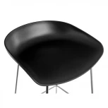 Стул полубарный Neo белый с хромированными ножками