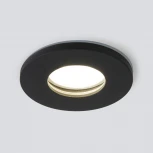 Встраиваемый точечный светильник Elektrostandard 125 MR16 черный матовый (220V, круглые, IP44)
