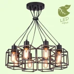 Подвесная люстра Lussole Loft Badger GRLSP-9541 (220V, на проводе, куб, IP21)