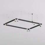 Подвод питания для подвесного монтажа трека Denkirs Smart Base TR2124-BK АС 220V, 5м, черный, алюминий