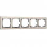 Рамка на 5 постов Snabb (слоновая кость/хром) Werkel W0051903 (a051642)