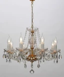 Подвесная люстра Favourite Monreal 1735-8P (220V, хрусталь, на цепи, подсвечник, свеча)