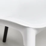 Стул GENIUS (mod 75) бежевый/коричневые ножки (металл/пластик)