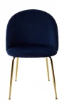 Стул PRESLEY BLUVEL-86 NAVY BLUE / золотой каркас