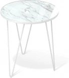 Столик кофейный Sheffilton SHT-CT27 белый муар/белый мрамор от фабрики Sheffilton