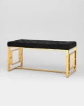 Банкетка-скамейка Stool Group БРУКЛИН велюр черный сталь золото УТ000001486