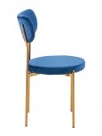 Стул Stool Group Барбара велюр синий золотые ножки УТ000028058