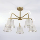 Потолочная люстра Eurosvet Alicante 60082/5 золотая бронза