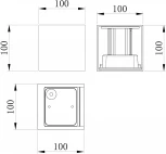 Архитектурная подсветка Maytoni Fulton O572WL-L20W3K (LED, 220V, куб, IP54)
