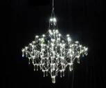 Подвесная люстра диммируемая Kink Light Галанта 07881-80,02(21) хром Led 66*0,5W с пультом ДУ (регулировка яркости, 220V, умный дом - SmartLamp, на тросе)