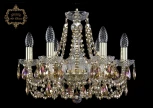 Подвесная люстра с хрустальными подвесками Art Classic 11.11 11.11.6.165.Gd.Sp.R777 (220V, на цепи, подсвечник, свеча)