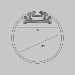 Алюминиевый профиль подвесной Maytoni Led Strip ALM-D60-S-2M