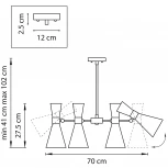 Потолочная люстра на штанге Lightstar Dumo 816066 (220V)