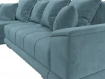 Диван угловой НордСтар левый угол (Бирюзовый/Велюр) Лига Диванов арт.121106L