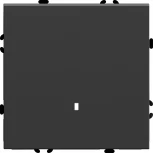 Выключатель одноклавишный с подсветкой (черный) Stekker Эмили 49837