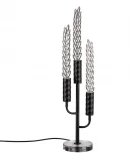 Настольная лампа Odeon Light Kolos 5459/9TL черный глянцевый/прозрачн./металл/стекло/хрустальное стекло LED 9W 3000K (220V, выключатель)