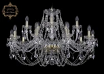 Подвесная люстра Art Classic 11.21 11.21.10+5.360.Gd.Sp (220V, хрусталь, на цепи, подсвечник, свеча)