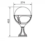 Наземный фонарь Oasis Light 88104 Bl (220V, шар, IP44)
