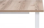 Стол раскладной Notta Лота Лофт 120 25 мм дуб делано светлый / белый матовый 489665