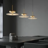 Подвесной светильник латунь Eurosvet Thasos 40342 LED (220V, на проводе, круглые)