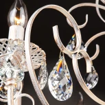 Подвесная люстра Eurosvet 3305 3305/8 белый с золотом / прозрачный хрусталь