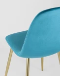 Стул Stool Group Валенсия велюр аквамарин золотые ножки УТ000004431