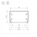 Профиль PLS-LOCK-H16-SMT-2000 ANOD (Алюминий) 033224 Arlight
